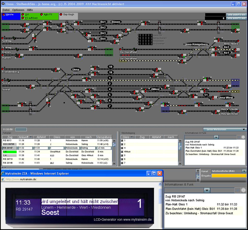 Zugzielanzeiger Generator